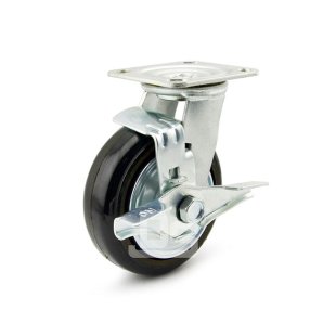 DS34系列 铁芯橡胶轮 刹车脚轮 中重型脚轮(载重量：110-160kg)