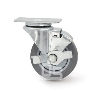 DS20系列 TPE轮 刹车脚轮 轻型脚轮(载重量：100-120kg)