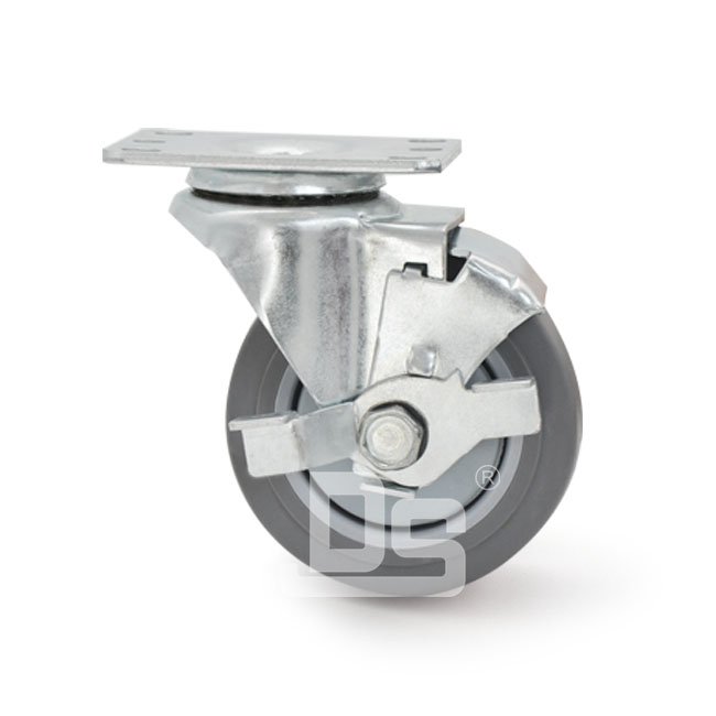 DS20系列 TPE轮 刹车脚轮 轻型脚轮(载重量：100-120kg)