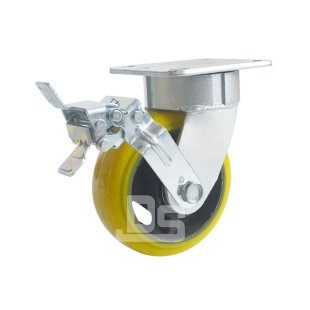 DS45系列 聚氨酯轮 刹车脚轮 高载重脚轮(载重量：450-600kg)