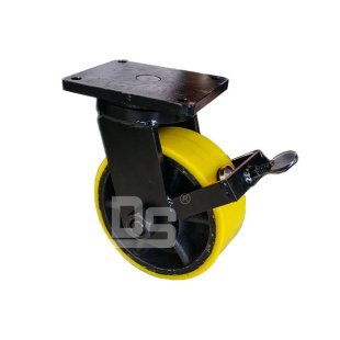 DS70系列 高载聚氨酯轮 刹车 超重型脚轮(载重量：3000-6000kg)