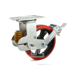 DS94系列 弹簧减震脚轮 刹车脚轮(载重量：270-450kg)