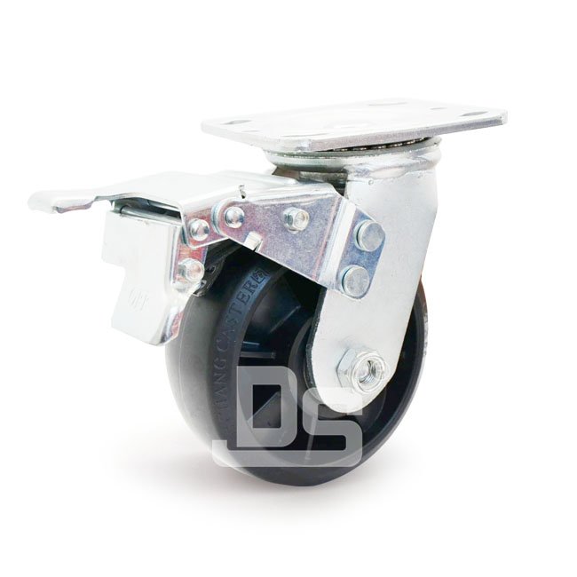 DS40系列 PP塑料轮 双刹车脚轮 重型脚轮(载重量：100-200kg)